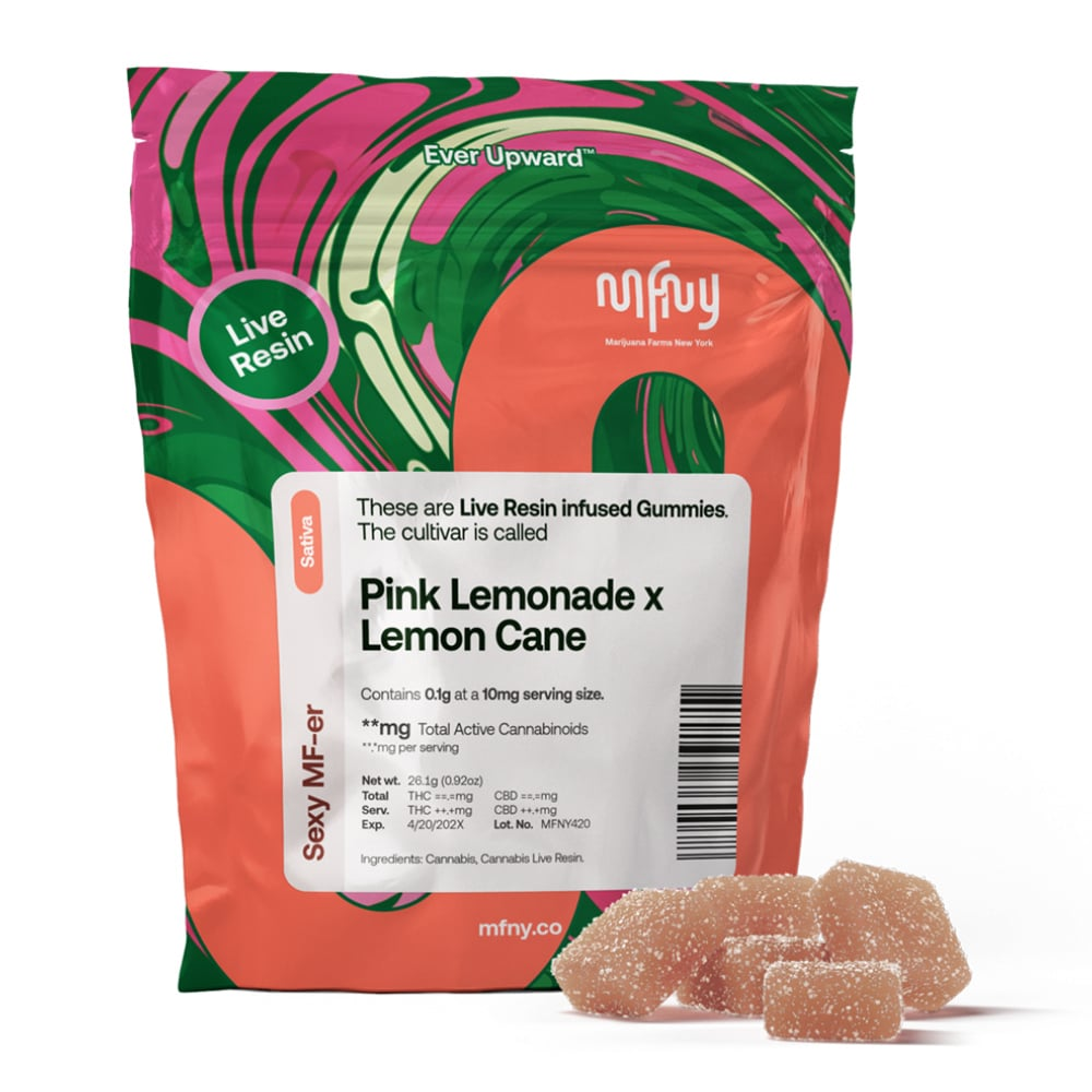 download (1) Pink Lemonade x Lemon Cane | Live Resin Gummies | 10pk | 100mg - Image 1