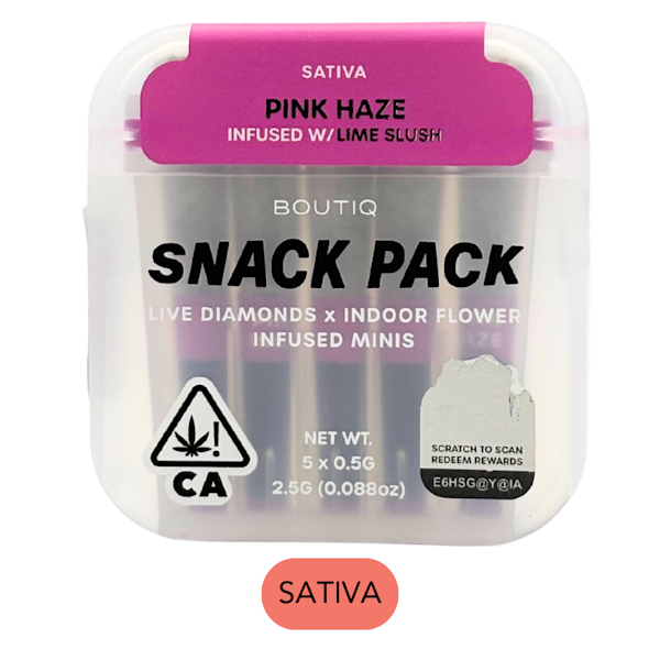download (5) Boutiq - Diamonds - Pink Haze - Infused Preroll Pack - 5pk - 2.5g - Image 1